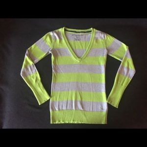 Lime and Greg stripped sweater
